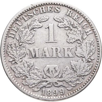 купить Германия 1 марка (mark) 1899 знак монетного двора: "J" - Гамбург