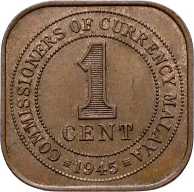 купить Малайя 1 цент (cent) 1945