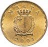 Купить Мальта 1 цент (cent) 2001