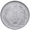 Купить Турция 2½ лиры (2,5 лиры)  1960 - 1968, широкий гурт, случайный год