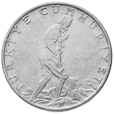 купить Турция 2½ лиры (2,5 лиры) 1960 - 1968, широкий гурт, случайный год