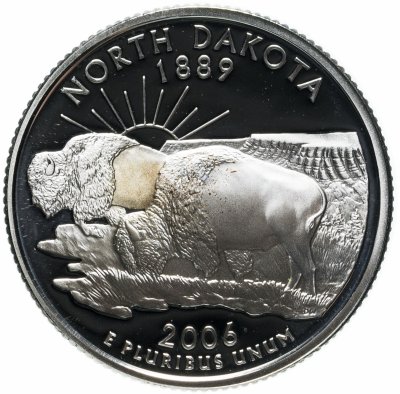 купить США 25 центов (квотер, 1/4 доллара, quarter dollar) 2006 Северная Дакота