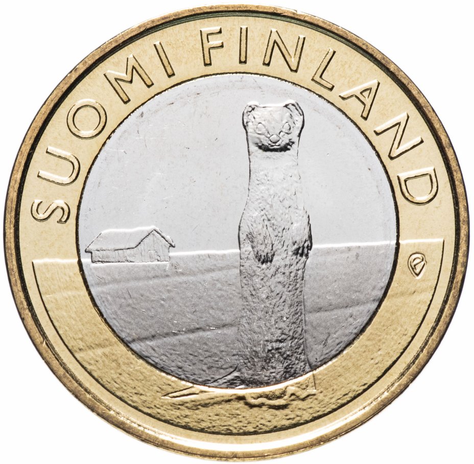 купить Финляндия 5 евро 2015 "Исторические регионы Финляндии. Животные - Остроботния"