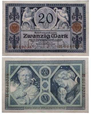 купить Германия 20 марок 1915
