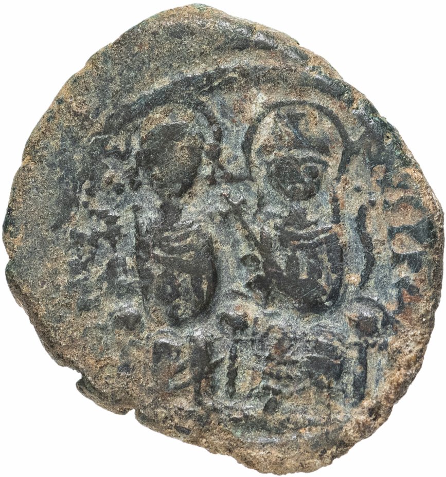 купить Византийская империя, Юстин II и София, 565-578 годы, фоллис.