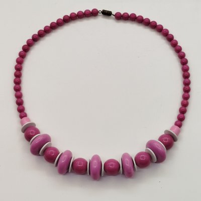 купить Бусы с бусинами разного размера, пластик, металл, СССР, 1980-1990 гг.