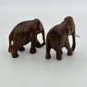 Купить Скульптурная композиция "Слоны" 2 шт, дерево, кость, резьба, Азия, 1980-1990 гг.