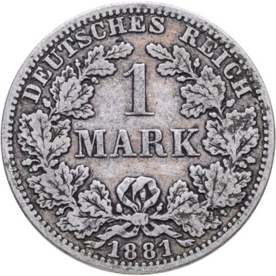купить Германия 1 марка 1881 Знак монетного двора: "A" - Берлин