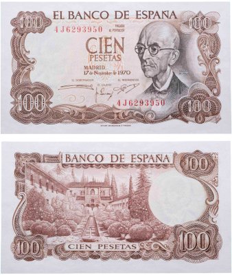 купить Испания 100 песет 1970