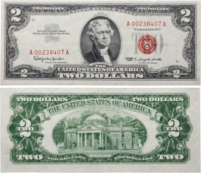 купить США 2 доллара 1963