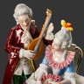Купить Статуэтка "Галантная сцена" ("Музицирование"), фарфор, кружевной фарфор, роспись, золочение, Gräfenthal (Графенталь), Германия, 1985-1990 гг.