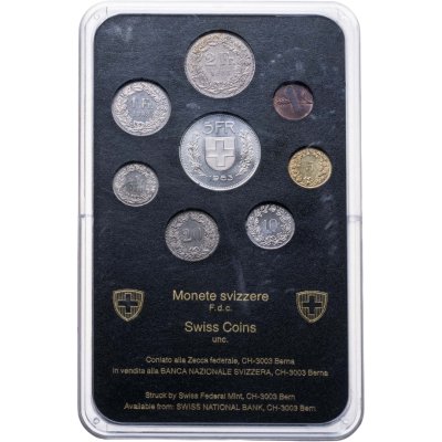 купить Швейцария 1983 годовой набор из 8-ми монет в оригинальной пластиковой упаковке