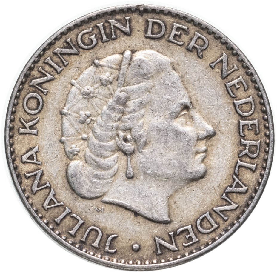 Монета Нидерланды 1 гульден (gulden) 1955 стоимостью 595 руб.