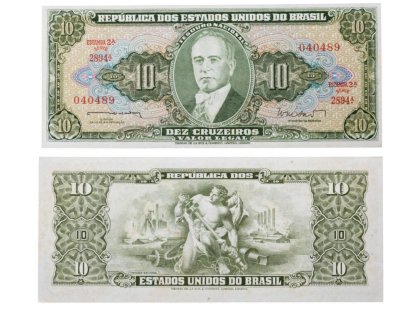 купить Бразилия 10 крузейро 1962 года (Pick 177a)