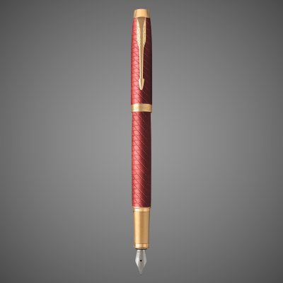 купить Перьевая ручка Parker IM Premium F318 Red GT, перо: F, цвет чернил: blue, в подарочной упаковке., Лаки и смолы: лак, латунь, нержавеющая сталь, позолота, 2026 г.