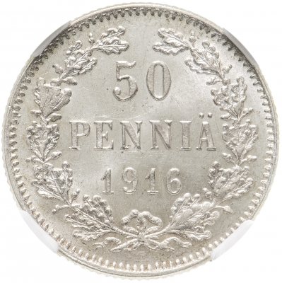 Купить 50 пенни (pennia) 1916 S в слабе ННР MS64