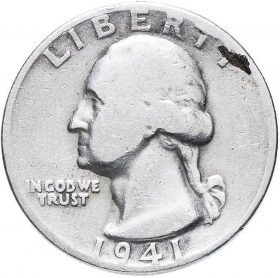 купить США 25 центов (квотер, 1/4 доллара, quarter dollar) 1941 D