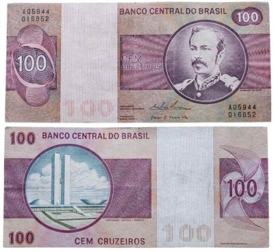 купить Бразилия 100 крузейро 1974-1981 года (Pick 195Аа(3)