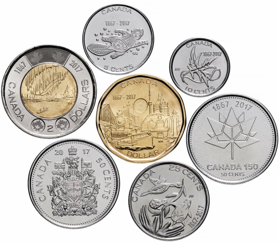 купить Канада набор монет 2017 "150 лет Конфедерации" (7 монет)