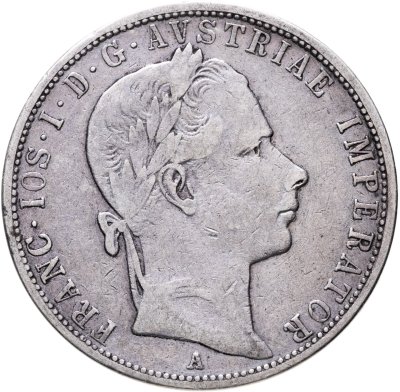купить Австрия 1 флорин (florin) 1858 A знак монетного двора "A" - Вена Франц-Иосиф I