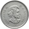 Купить Канада 25 центов (cents) 2005 P, пожилая королева, отметка монетного двора "P" - Оттава