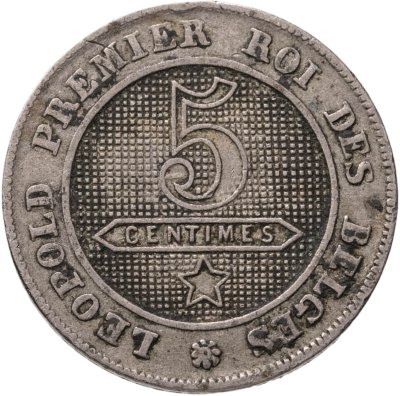 купить Бельгия 5 сантимов (centimes) 1862