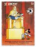 Купить Сент-Винсент Почтовая марка  1989 "Диснеевские персонажи. Национальный мемориал Б. Франклина, Филадельфия"