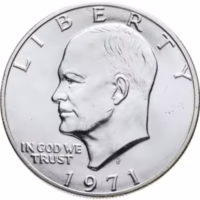 купить США 1 доллар 1971 S доллар Эйзенхауэра (Лунный доллар) серебро, знак монетного двора "S" - Сан-Франциско