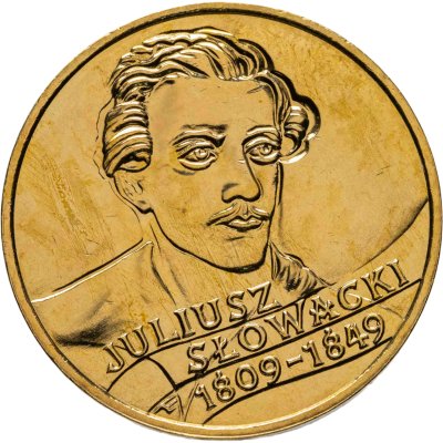 купить Польша 2 злотых (zlote) 1999 "150 лет со дня смерти поэта Юлиуша Словацкого"