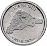 Купить Остров Пасхи, Чили (Рапануи) 1 песо 2021  "Статуи Моаи" монетовидный жетон
