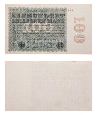 купить Германия [Веймарская респ.] 100000000 марок 22.08.1923