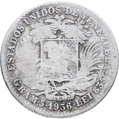 купить Венесуэла 1 боливар (bolivar) 1936
