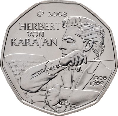купить Австрия 5 евро 2008 "Герберт фон Караян"