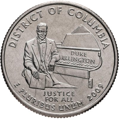 купить США 25 центов (квотер, 1/4 доллара, quarter dollar) 2009 "Округ Колумбия" Знак монетного двора: "P" - Филадельфия