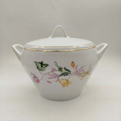 купить Супница с растительным декором, фарфор, золочение, деколь, Concordia Lesov, Чехословакия, 1970-1991 гг.