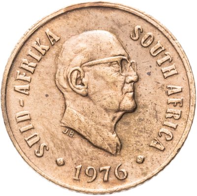 купить ЮАР 1 цент (cent) 1976 Окончание президентства Якобуса Йоханнеса Фуше