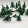 Купить Набор елей для модели железной дороги Noch 15 штук, пластик, Германия, 1970-2000 гг.