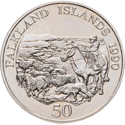 купить Фолклендские острова 50 пенсов (pence) 1990 "Детский фонд"