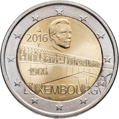 купить Люксембург 2 евро 2016 "50 лет мосту великой герцогини Шарлотты"