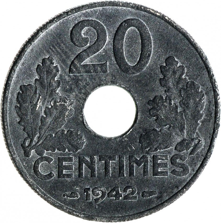 купить 20 сантимов 1942