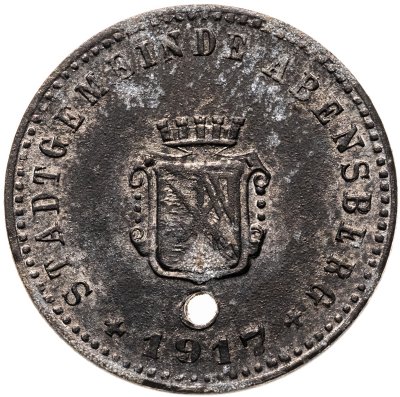купить Германия, Абенсберг 10 пфеннигов 1917