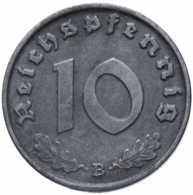 Купить Германия (Третий рейх) 10 рейхспфеннигов (reichspfennig) 1940 B