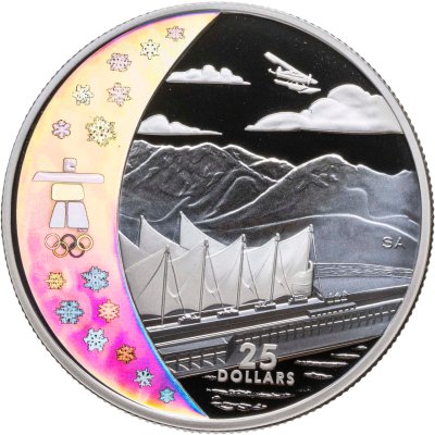 купить Канада 25 долларов 2008 "XXI Зимние олимпийские игры в Ванкувере: Олимпийский дом"