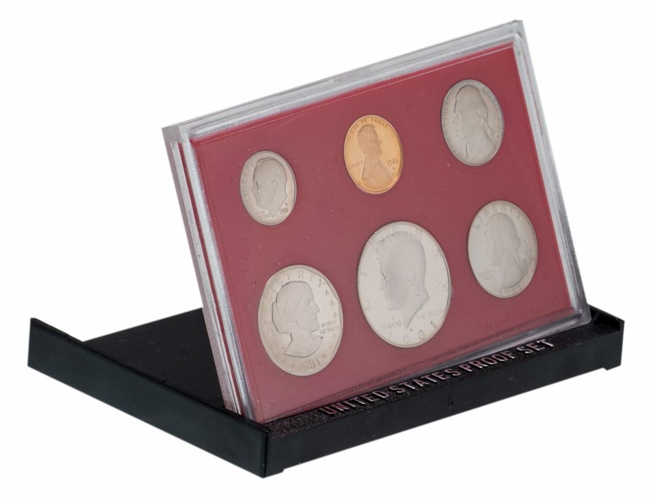 купить США Годовой набор монет 1980 Proof (6 штук) в футляре