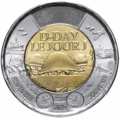 купить Канада 2 доллара 2019 "75 лет высадке союзников в Нормандии (D-Day)"