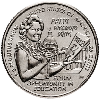 купить [НОВИНКА] США 1/4 доллара (25 центов, квотер) 2024 D "Американские женщины - Пэтси Минк"