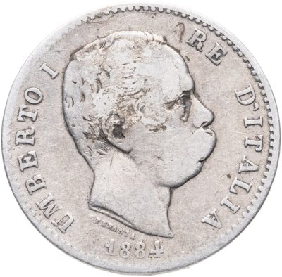 купить Италия 1 лира 1884