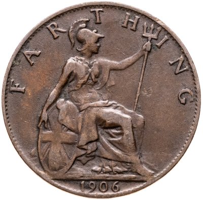 купить Великобритания 1 фартинг (farthing) 1906