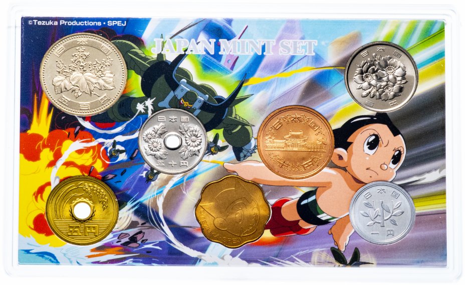 купить Япония Годовой набор монет 2003 "Юбилей Astro Boy" (6 монет + жетон)