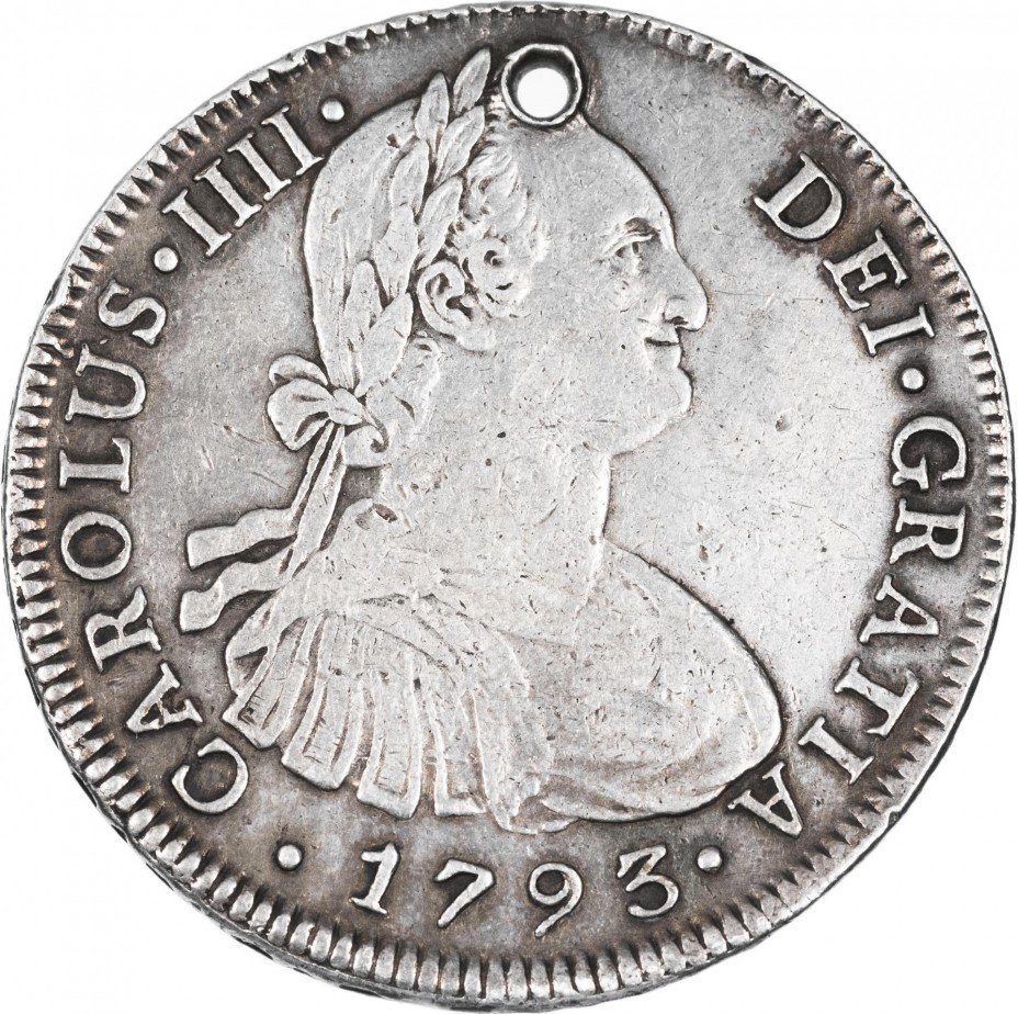 купить Испания 8 реал 1793 (с отверстием)